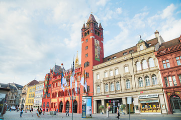 Image showing Marktplatz with the Rathaus in Basel
