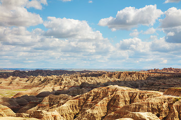 Image showing Scenic view at Badlands National Park, South Dakota, USA