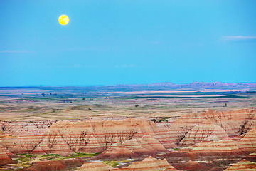 Image showing Scenic view at Badlands National Park, South Dakota, USA