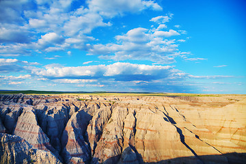 Image showing Scenic view at Badlands National Park, South Dakota, USA