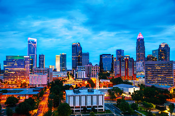 Image showing Overview of downtown Charlotte, NC