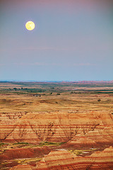 Image showing Scenic view at Badlands National Park, South Dakota, USA