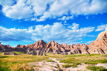 Image showing Scenic view at Badlands National Park, South Dakota, USA