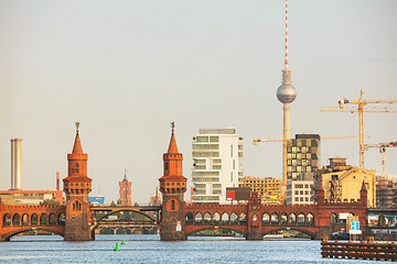 Image showing Oberbaum bridge in Berlin