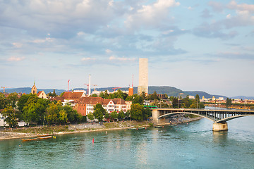 Image showing Aerial overview of Basel cityscape