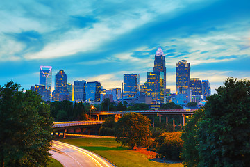 Image showing Overview of downtown Charlotte, NC