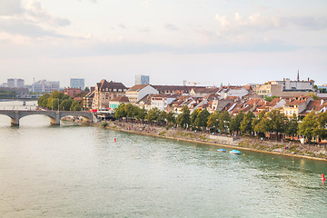 Image showing Aerial overview of Basel cityscape