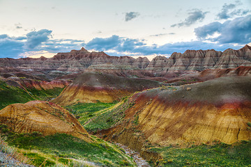 Image showing Scenic view at Badlands National Park, South Dakota, USA