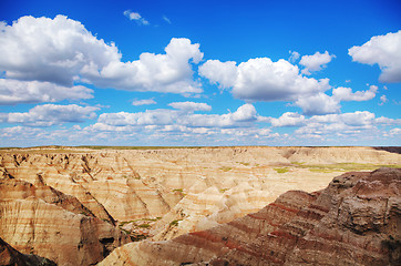 Image showing Scenic view at Badlands National Park, South Dakota, USA