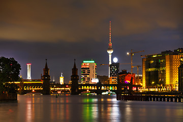 Image showing Berlin cityscape with Oberbaum bridge