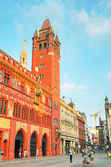Image showing Marktplatz with the Rathaus in Basel