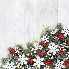 Image showing Christmas Snowflake Border