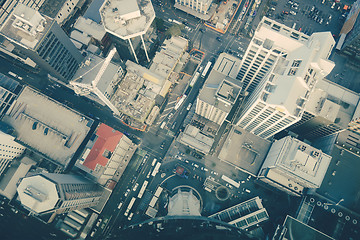 Image showing Auckland buildings aerial view, New Zealand