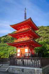 Image showing Pagoda at the kiyomizu-dera temple, Kyoto, Japan