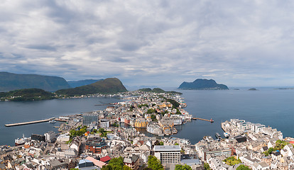 Image showing Aksla at the city of Alesund , Norway