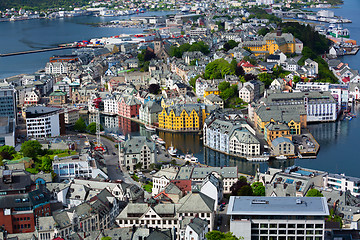 Image showing Aksla at the city of Alesund , Norway