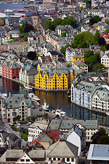 Image showing Aksla at the city of Alesund , Norway