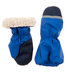 Image showing Children\'s autumn-winter mittens