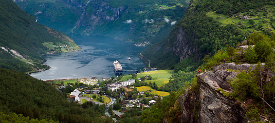 Image showing Geiranger fjord, Norway.