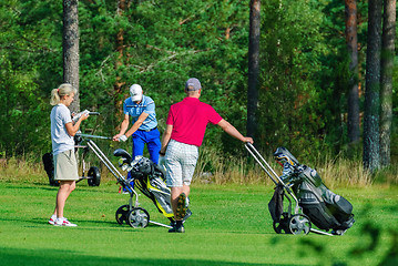 Image showing Fans of the game of Golf.