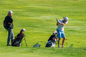 Image showing Training of golfers.