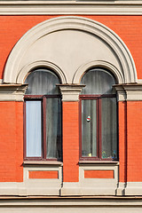 Image showing Two windows with arch.