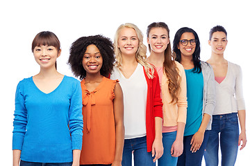 Image showing international group of happy smiling women