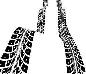 Image showing Tire tracks vector illustration