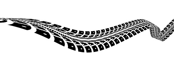 Image showing Tire tracks vector illustration