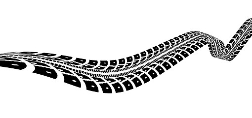 Image showing Tire tracks vector illustration