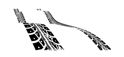 Image showing Tire tracks vector illustration