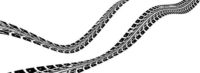 Image showing Tire tracks vector illustration