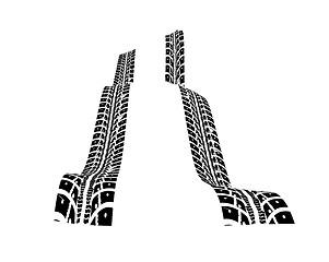 Image showing Tire tracks vector illustration
