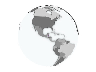 Image showing Belize on globe isolated