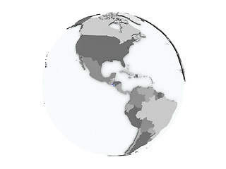 Image showing El Salvador on globe isolated