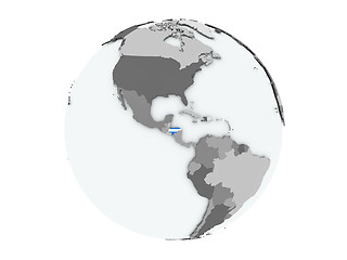 Image showing Honduras on globe isolated