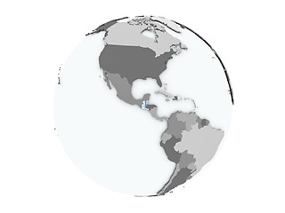 Image showing Guatemala on globe isolated