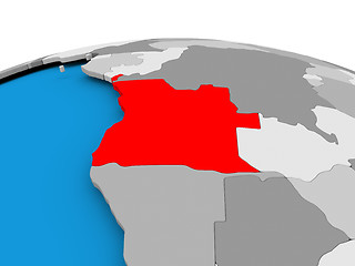 Image showing Angola on political globe