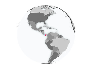 Image showing Panama on globe isolated