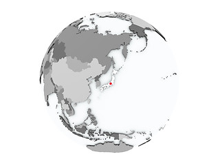 Image showing Japan on globe isolated