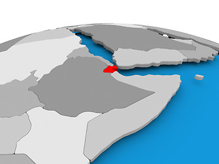 Image showing Djibouti on political globe