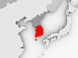 Image showing Map of South Korea