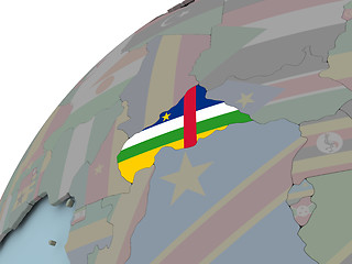 Image showing Map of Central Africa with flag