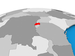 Image showing Rwanda on political globe