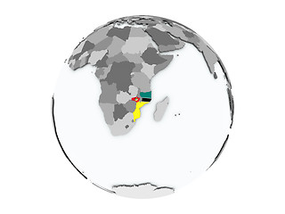 Image showing Mozambique on globe isolated