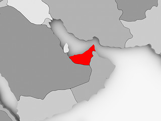 Image showing Map of United Arab Emirates