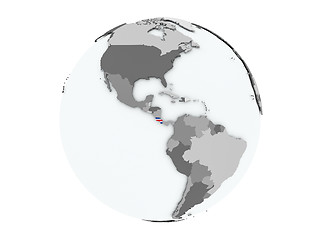 Image showing Costa Rica on globe isolated