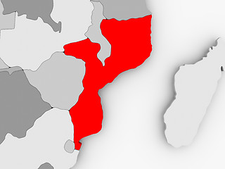 Image showing Map of Mozambique