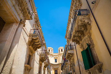 Image showing NOTO, ITALY - Detail of Baroque Balcony, 1750