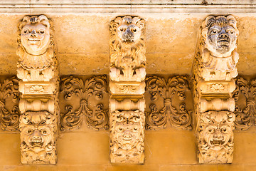 Image showing NOTO, ITALY - Detail of Baroque Balcony, 1750